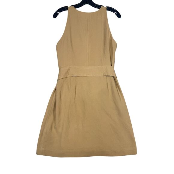 Joie Camel Tan Sleeveless Belted Shift Dress Size M - Picture 4 of 7